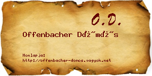Offenbacher Dömös névjegykártya